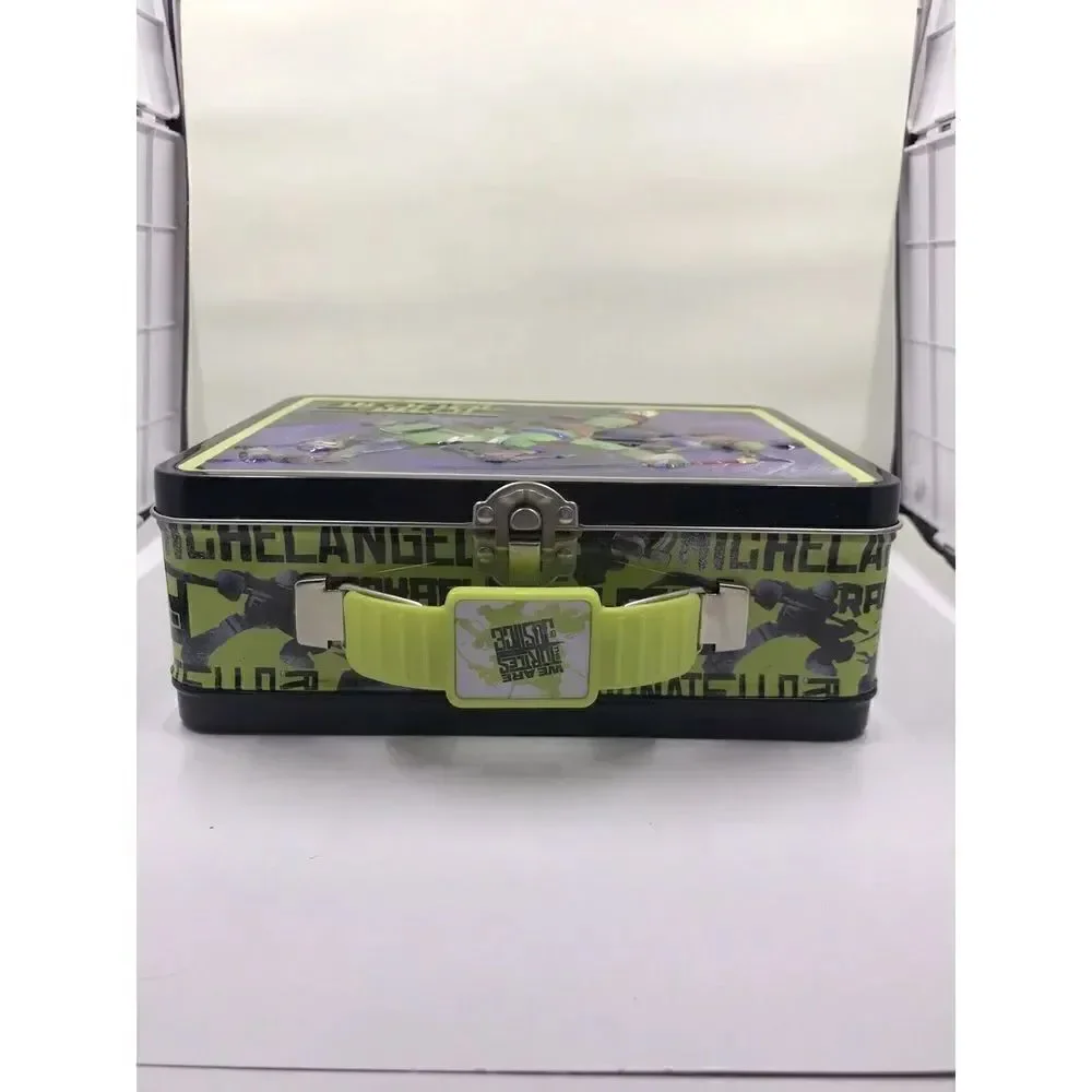 TMNT Turtle Trouble Metal Lunchbox Lunch Box 2012 Embossed Tin Pre-owned